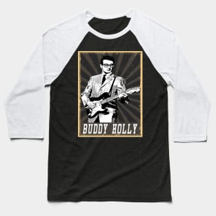 80s Style Buddy Holly Baseball T-Shirt